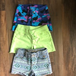 Lot of 3 Justice Shorts Size 8S